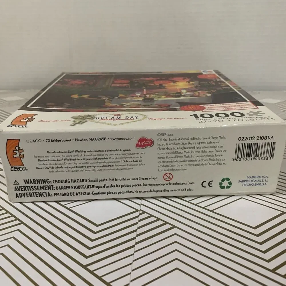 Ceaco Dream Day Dinner For Two Jigsaw Puzzle 1000 Pieces 18 Hidden‎ Items New